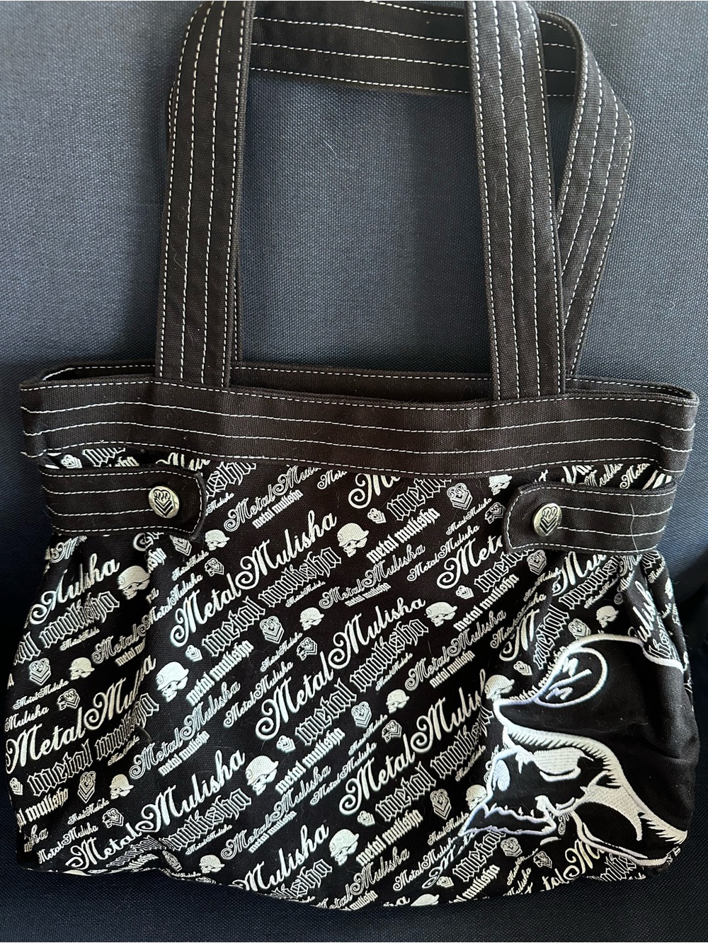 Metal Mulisha Black and White Logo Tote